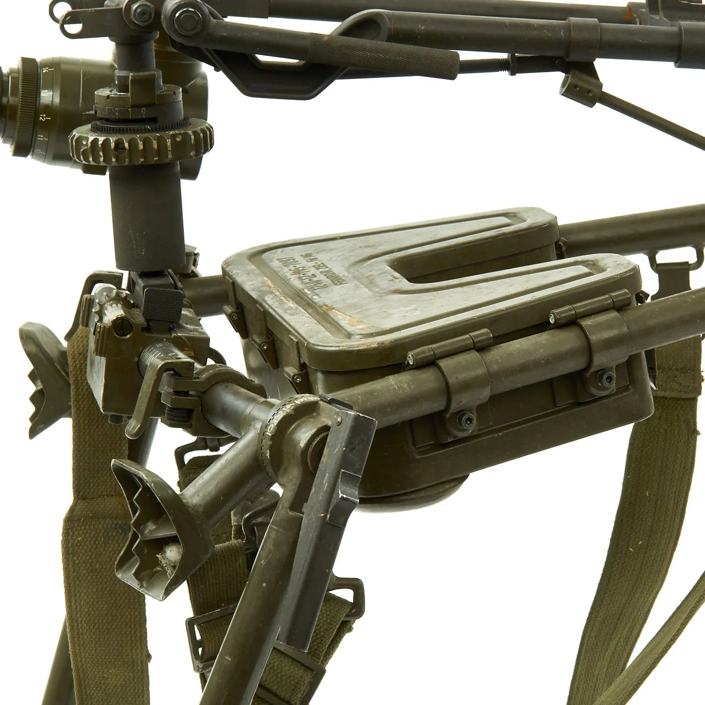 Original German MG3 Machine Gun Tripod with Hensoldt Wetzlar Periscope Sight