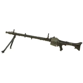 Original German WWII MG 34 Display Machine Gun with Bakelite Butt Stock & Basket Carrier - marked dot 1942