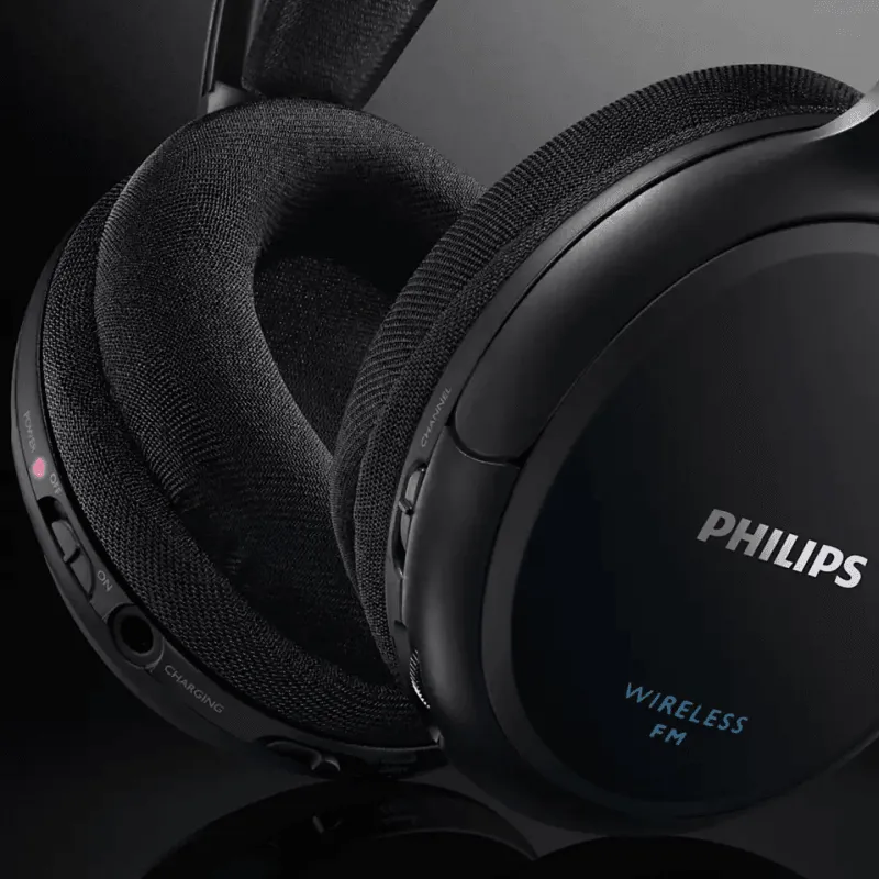 Philips SHC5200 FM Wireless Headphones HiFi Black