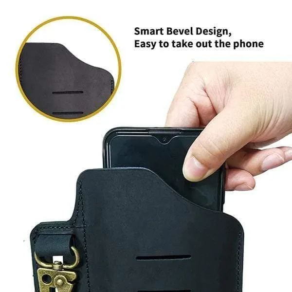 PJ20 Universal Leather Phone Holster with Key Holder