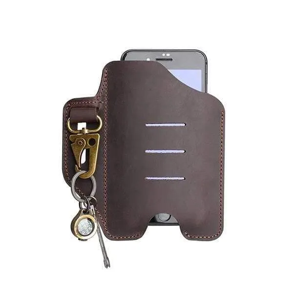 PJ20 Universal Leather Phone Holster with Key Holder