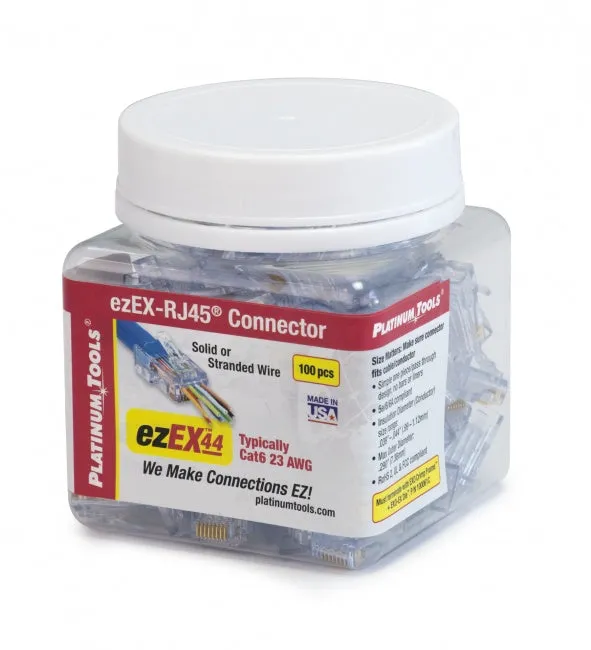 Platinum Tools 202044J ezEX44 Connector. 100/Jar