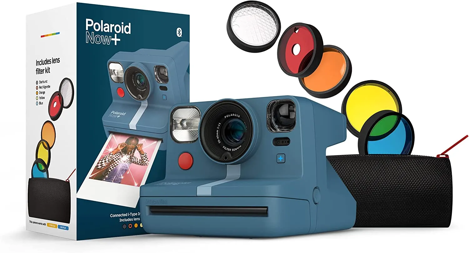 Polaroid Now  Instant Camera with 5 Piece Lens Filter Kit & Pouch