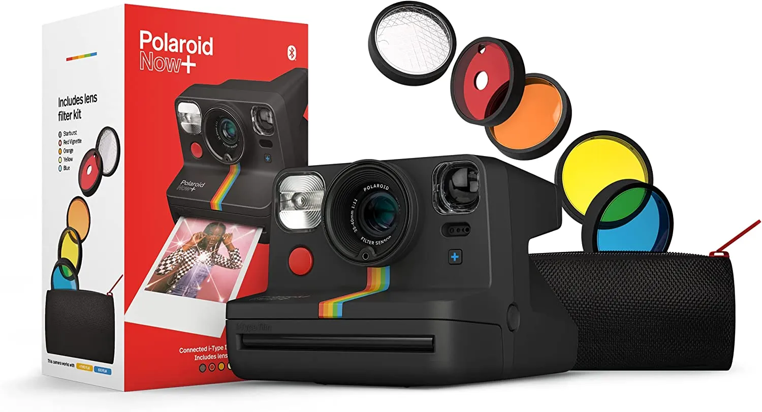 Polaroid Now  Instant Camera with 5 Piece Lens Filter Kit & Pouch