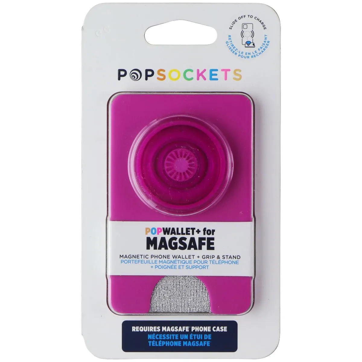 PopSockets PopWallet  for MagSafe - Universal Wallet, Grip & Stand - Magenta