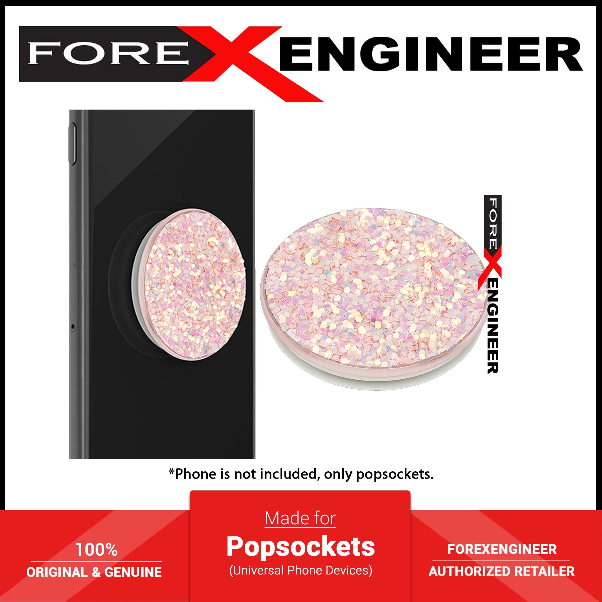 PopSockets Swappable Popgrip Premium - Sparkle Rose (Barcode : 842978167046 )