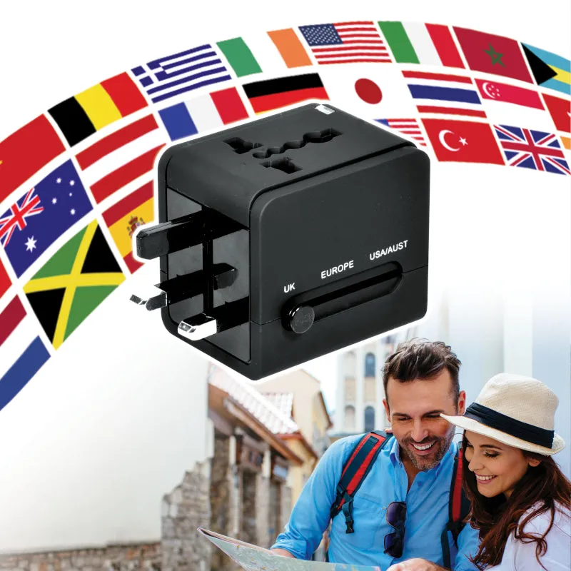 Port Connect Dual Usb Port Universal Travel Adapter