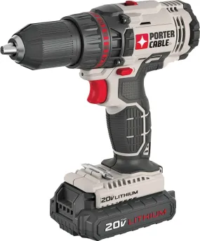 Porter-Cable PCC601LA Drill/Driver, 20 V, 1.3 Ah, 1/2 in Chuck, Keyless Chuck, Includes: PCC601 20 V Max Charger :EA: QUANTITY: 1