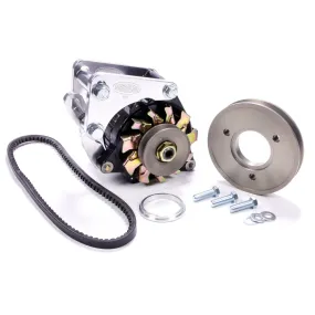 Powermaster Pro Series CS121 Alternator Kit - Snug Mount - Block Mount - 100 amps Alternator / Belt / Bracket / Pulleys - Aluminum Case - Big Block Chevy