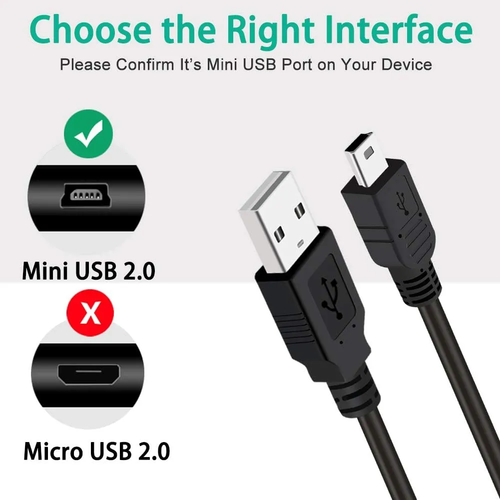 PS3 Charger Cable, PS3 Controller Charging Cord, Mini USB Cable for Playstation 3 Controller,DualShock 3 SIXAXIS,PS3 Slim Data Mini-B Charger Wire PS 3 Move,TI84 Plus CE,PS3 Charging Cables