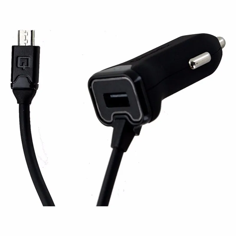 Qmadix Universal 3.4 Amp Micro USB Car Charger with Extra USB Port - Black