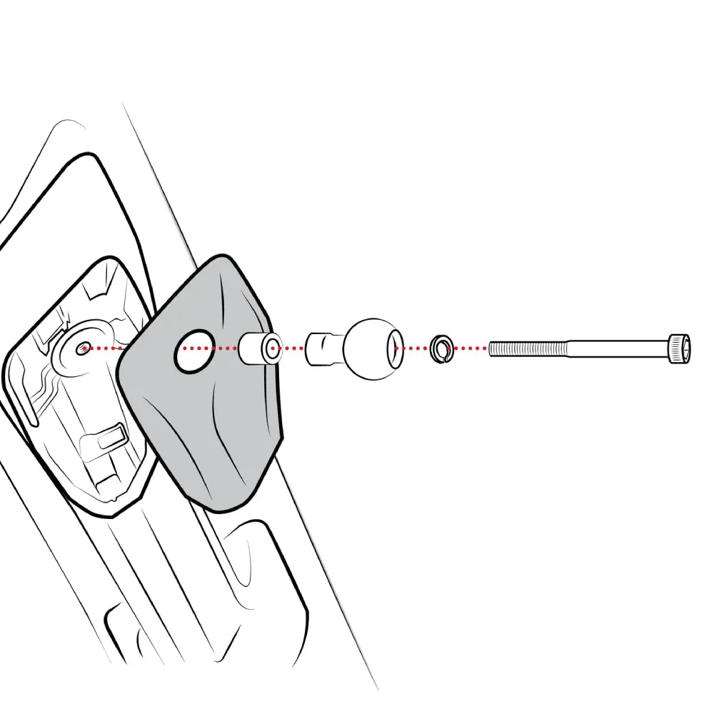 RAM® Grab Handle M6 Bolt Replacement Kit with Ball Base (RAM-B-367B-M6U)