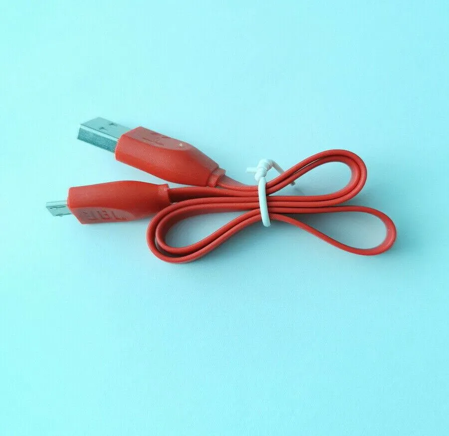 Red Micro USB Charger Flat Cable Cord for Jbl under armour sport earphone 40cm