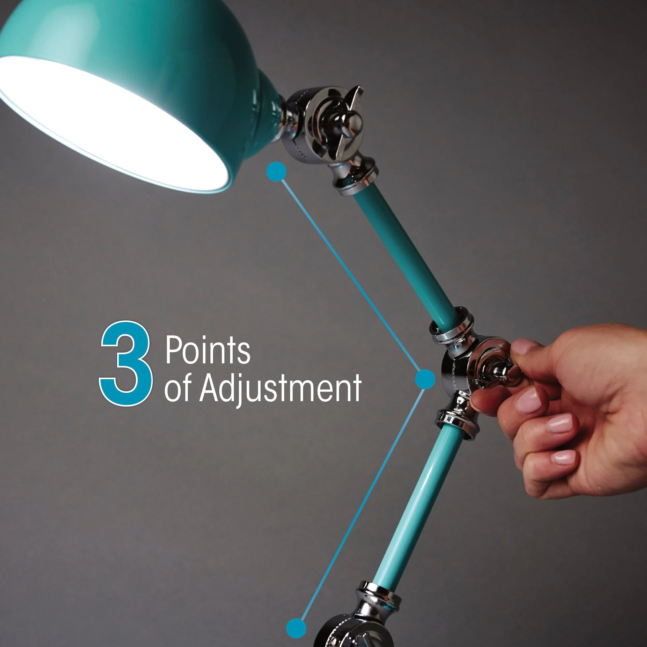 Revive LED Desk Lamp - Turquoise