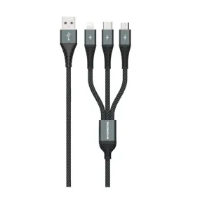 RIVERSONG 3-in-1 Fast Charging Cable (Type-A to Micro, Type-C, Lightning) - C61