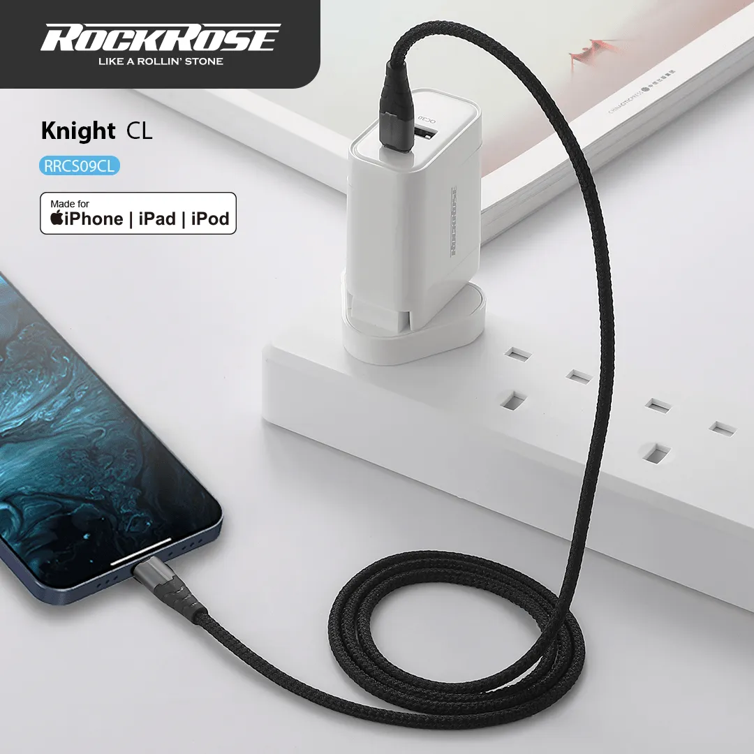 RockRose Knight USB-C to USB-C Kevlar Braided Cable (1M)