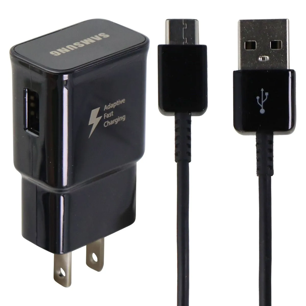 Samsung 15W Fast Charger USB Wall Adapter and USB-C to USB Cable - Black