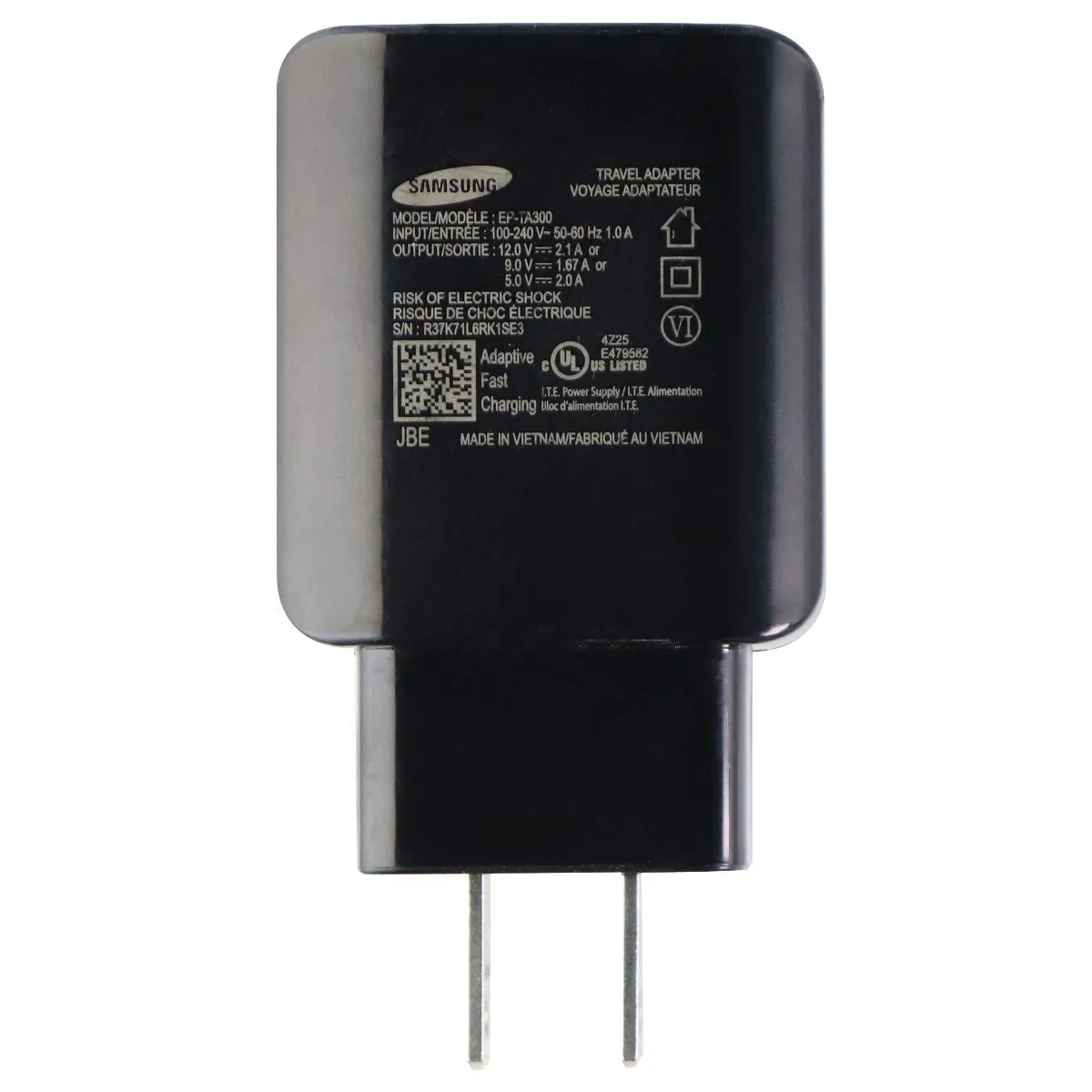 Samsung ( EP - TA300 )  Fast Wall Adapter for USB Devices  - Black