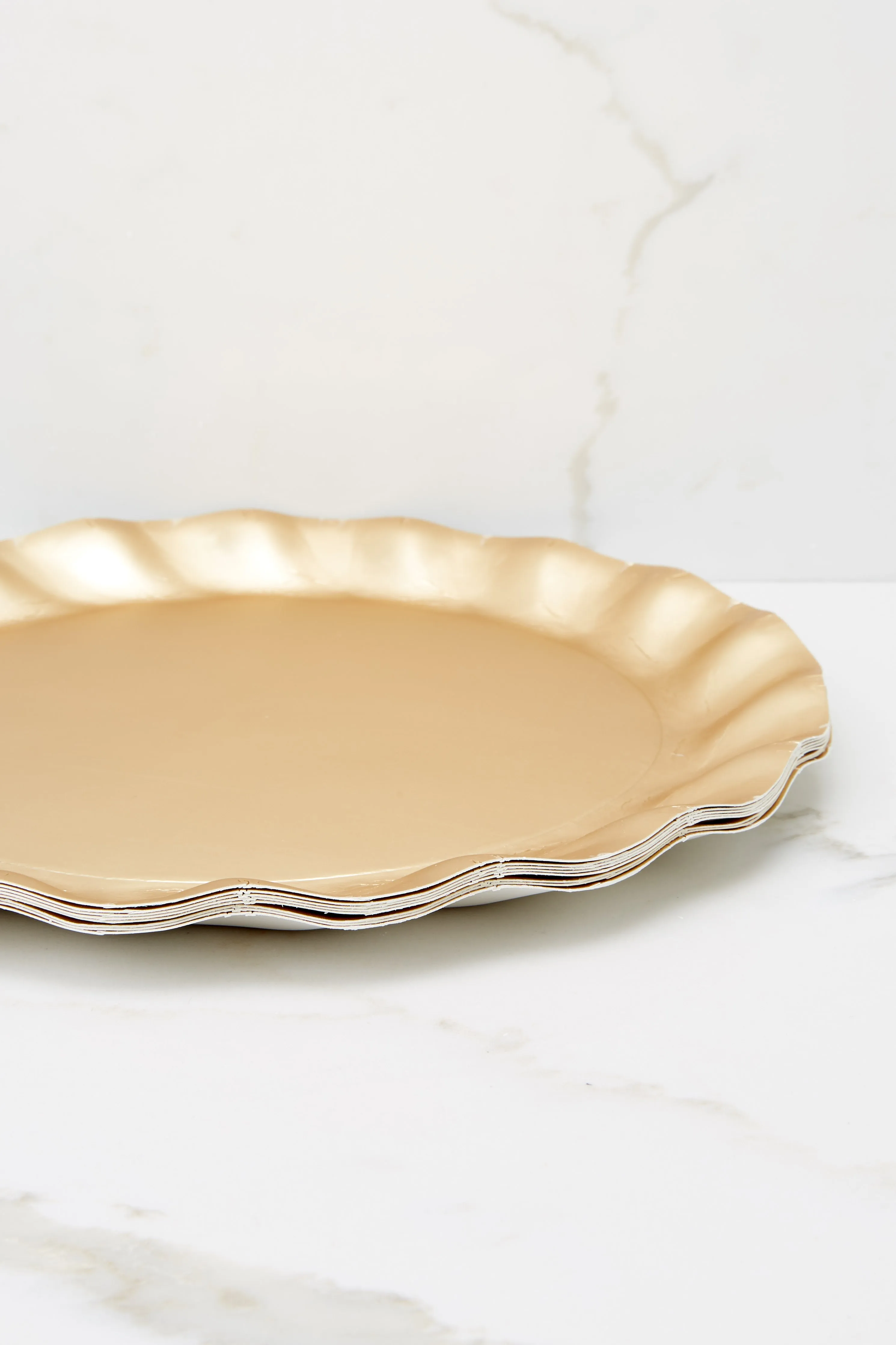 Satin Gold Wavy Charger Plate