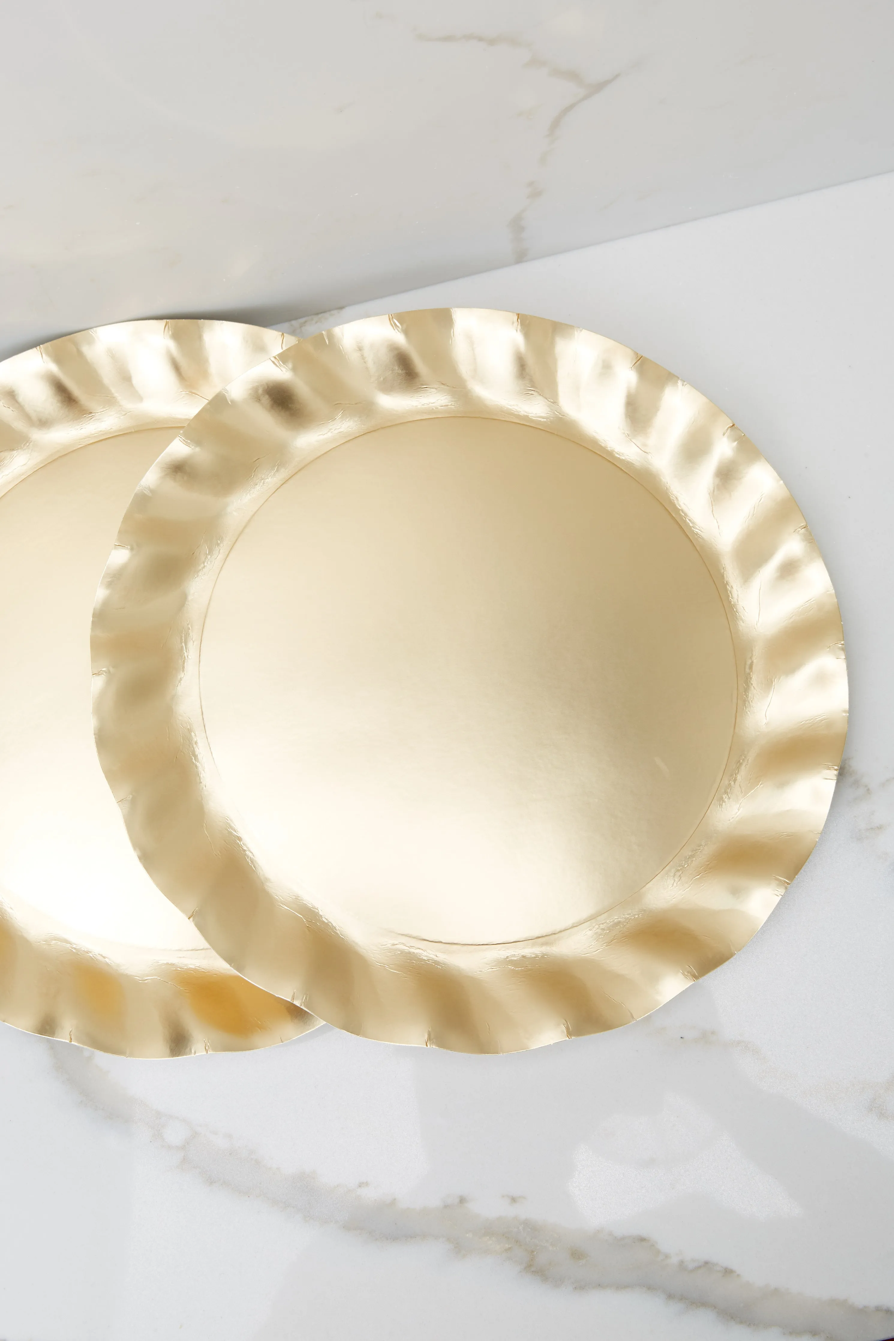 Satin Gold Wavy Charger Plate