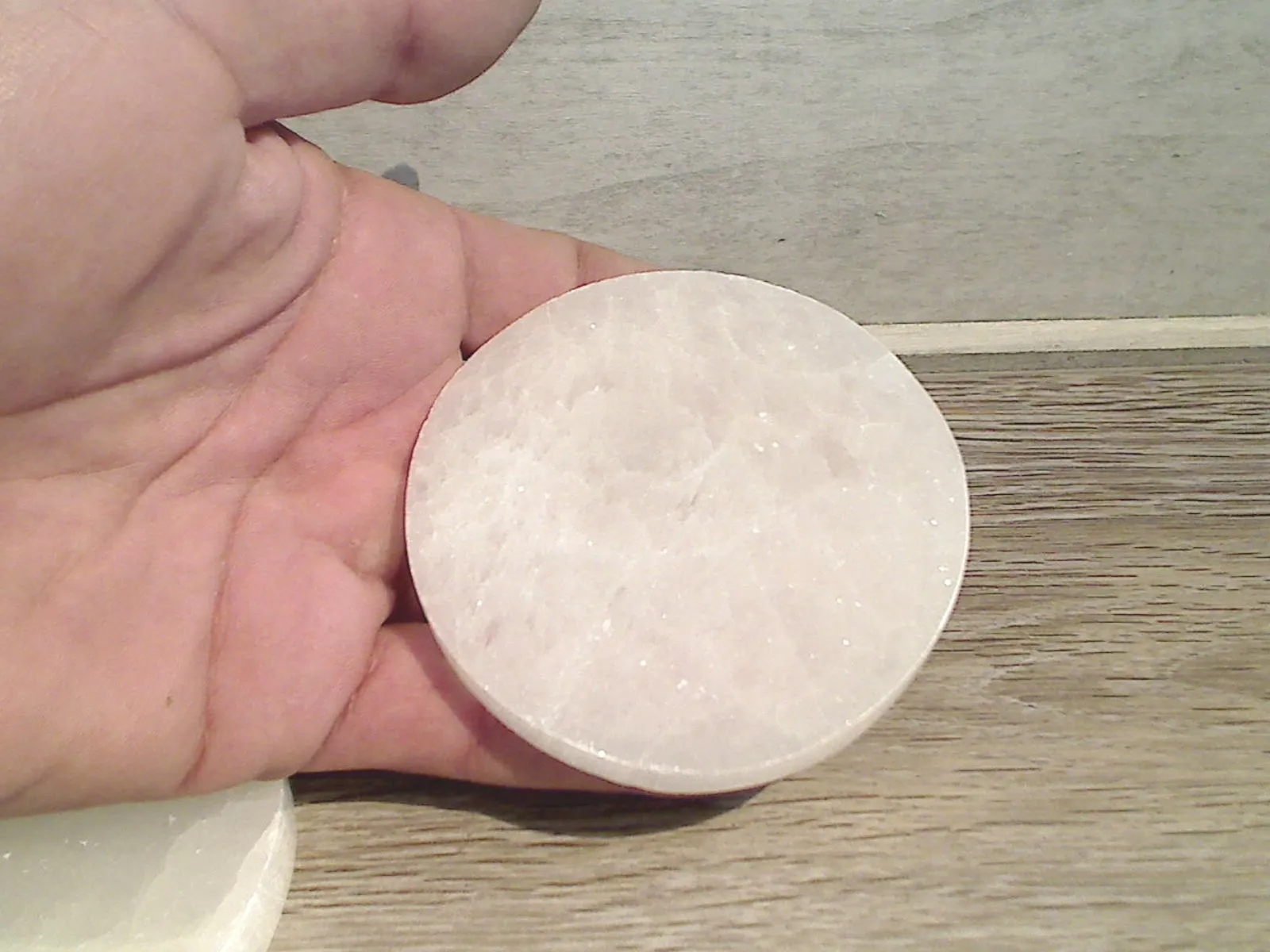 Selenite 3" Round Charging Plate