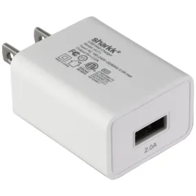 Sharkk (5V/2A) USB Wall Charger Travel Adapter - White (15171)