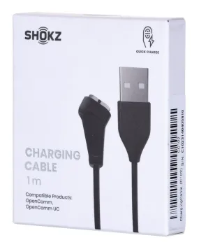 Shokz Charging Cable For Opencomm2/Opencomm2 Uc Wireless Bluetooth Bone Conduction Videoconferencing Headset - 1M Cable