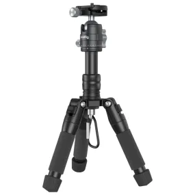 SmallRig 4289 Aluminium Mini Tripod VT-20 m. Justerbare Ben & Mobil Holder - Sort