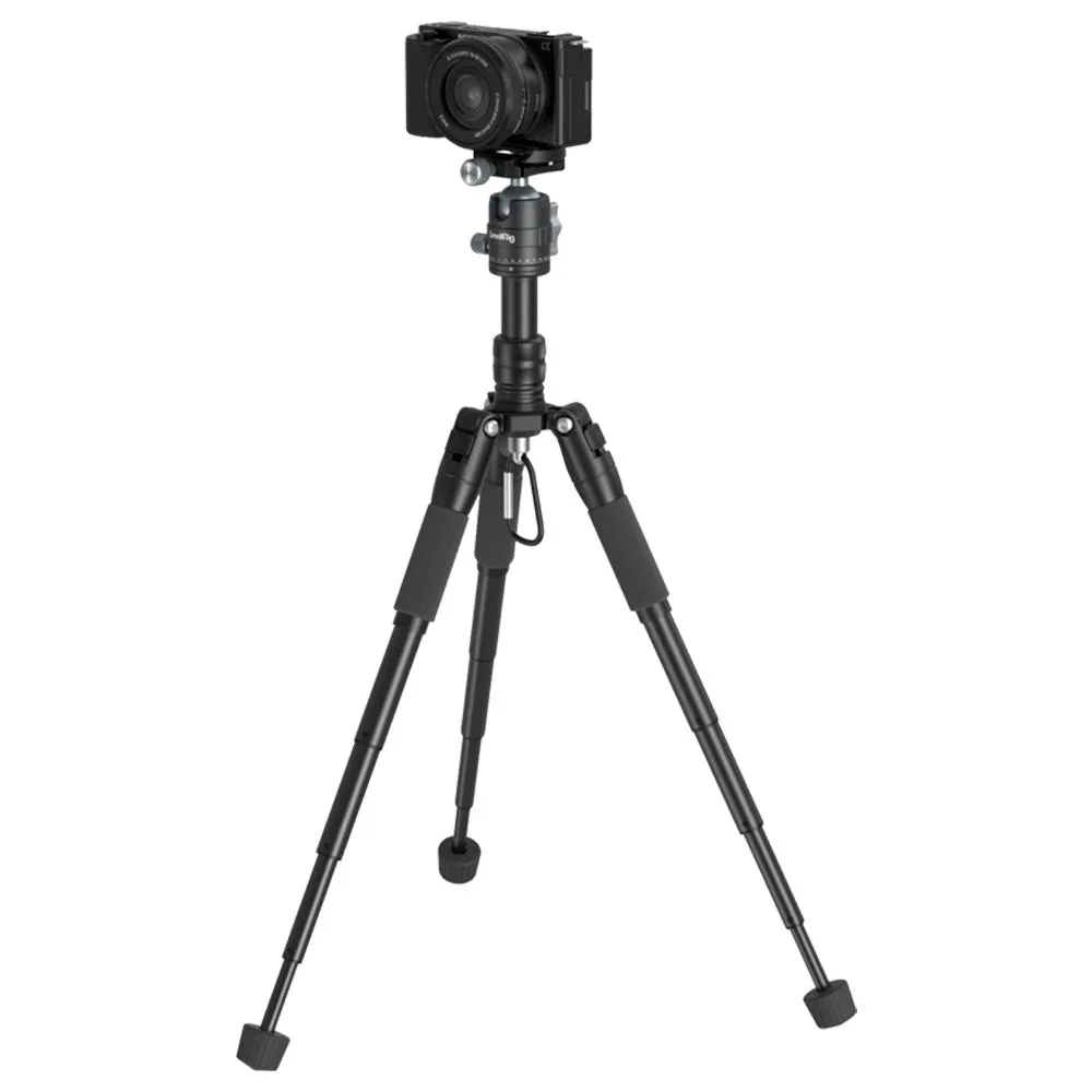 SmallRig 4289 Aluminium Mini Tripod VT-20 m. Justerbare Ben & Mobil Holder - Sort