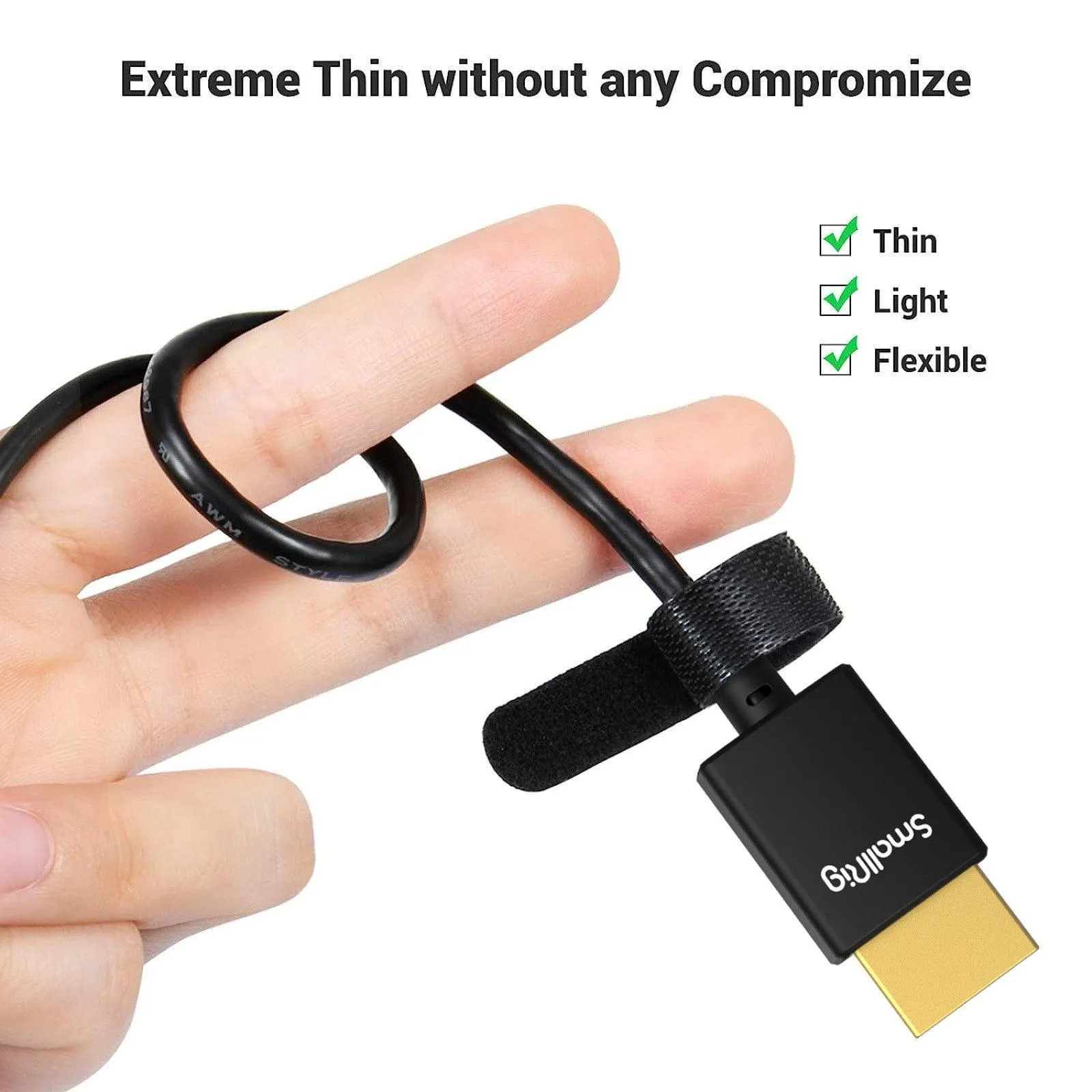 SmallRig Ultra-Slim 4K HDMI Data Cable (A to A) (35cm) 2956B