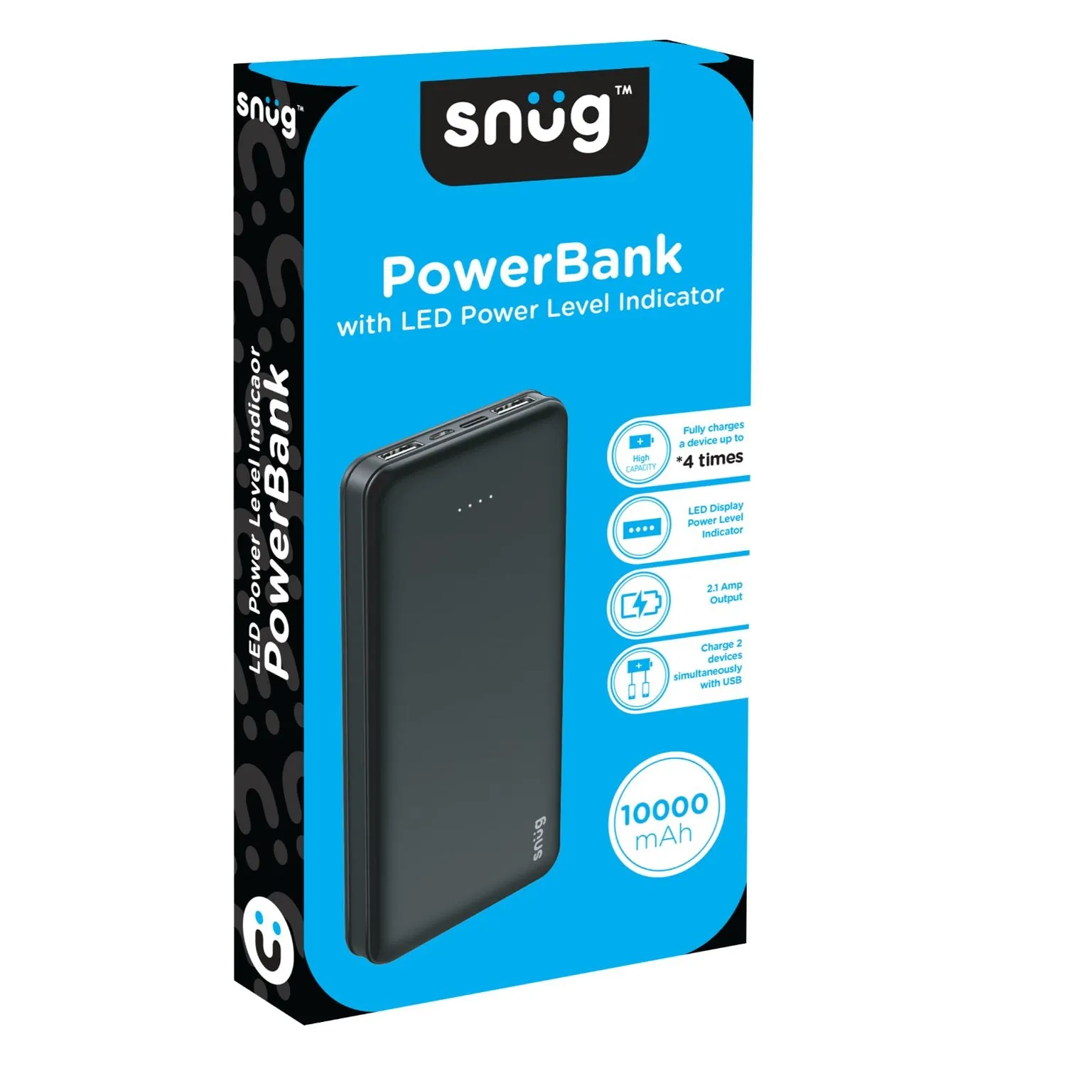 Snug LED Indicator Powerbank - 10000mAh