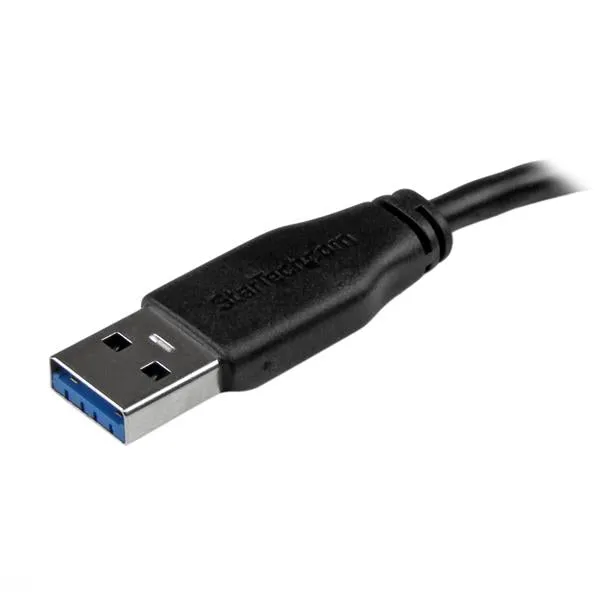 Startech.Com 0.5M 20In Slim Usb 3.0 A To Micro B Cable M/M - Mobile Charge Sync Usb 3.0 Micro B Cable For Smartphones An