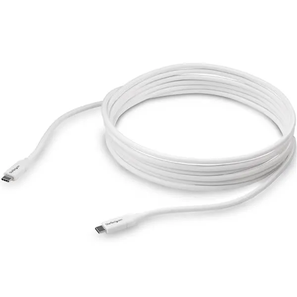 Startech.Com Usb C To Usb C Cable - 13 Ft / 4M - 5A Pd - M/M - White - Usb 2.0 - Usb-If Certified - Usb Type C Cable - U