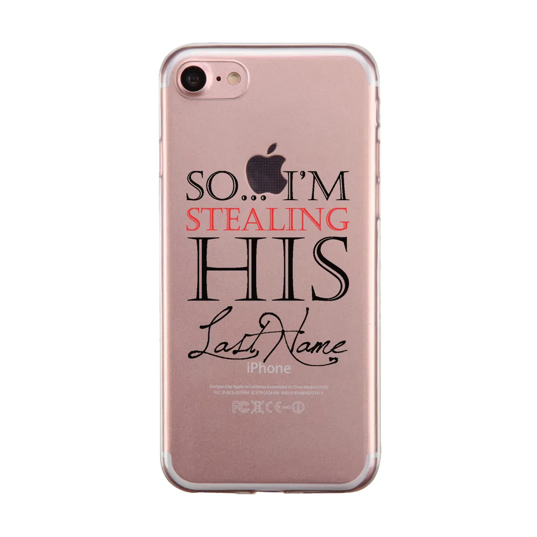 Stealing Last Name Couple Matching Phone Cases Charming Wedding