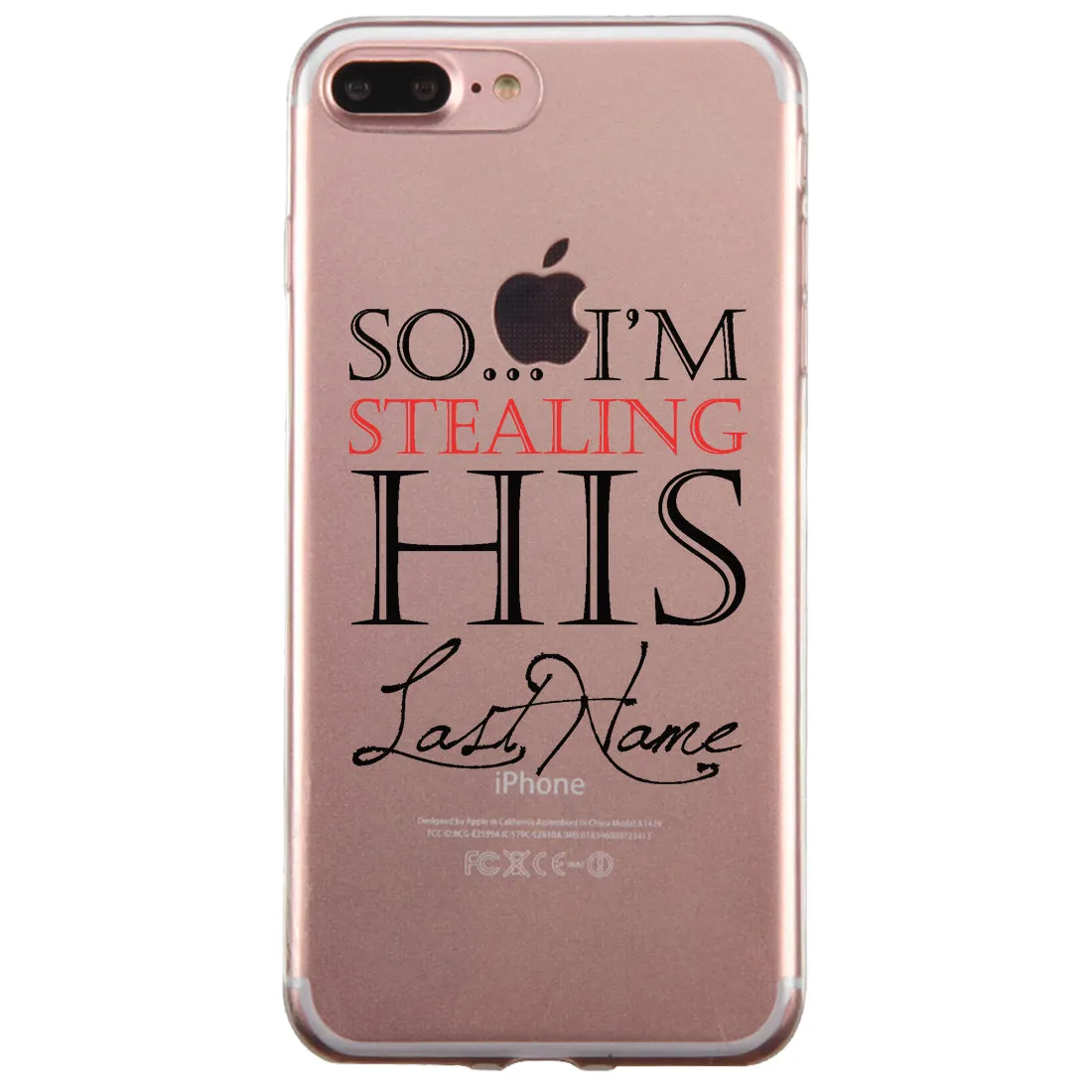 Stealing Last Name Couple Matching Phone Cases Charming Wedding