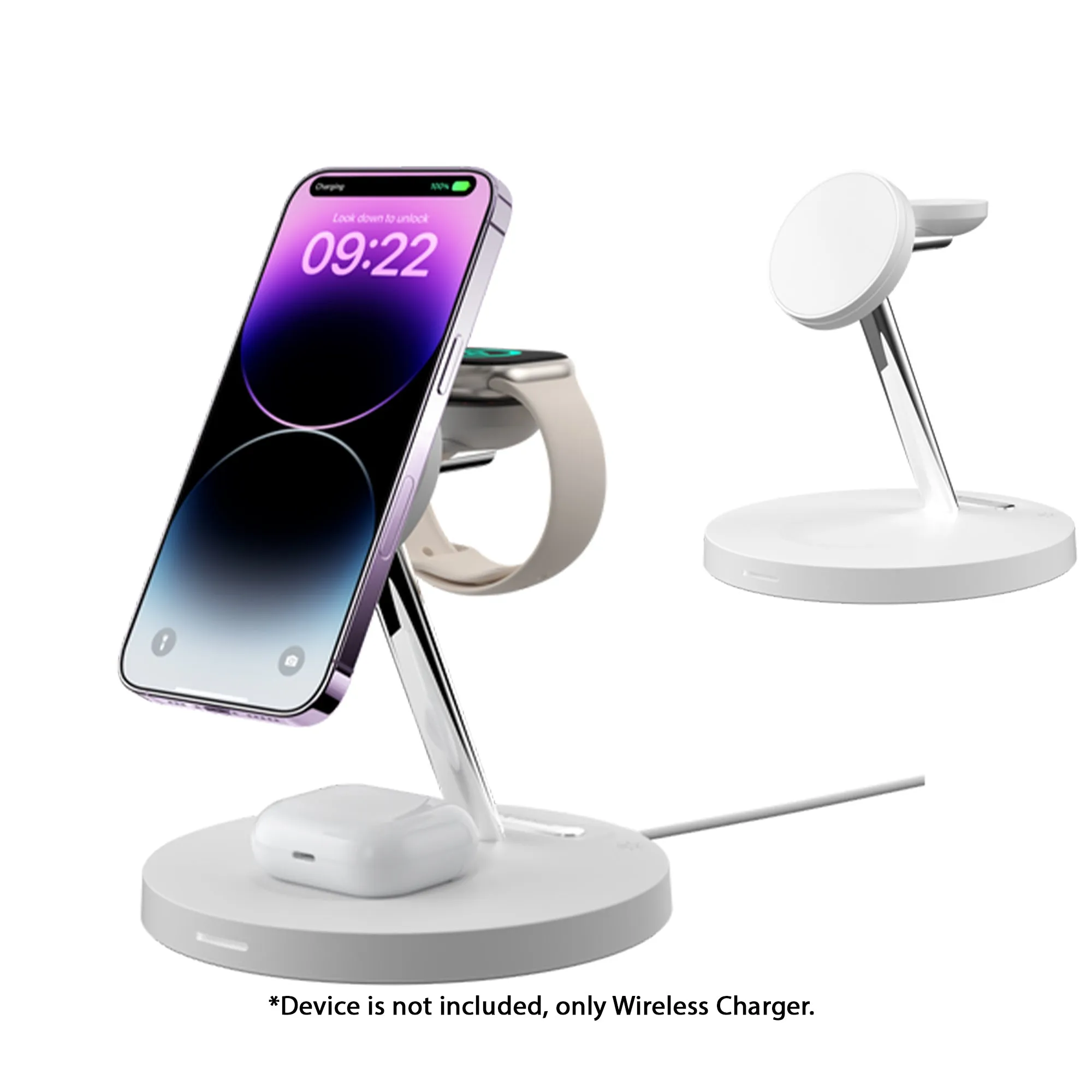 SwitchEasy MagPower 4-in-1 Magnetic Wireless Charging Stand ( 15W ) - White