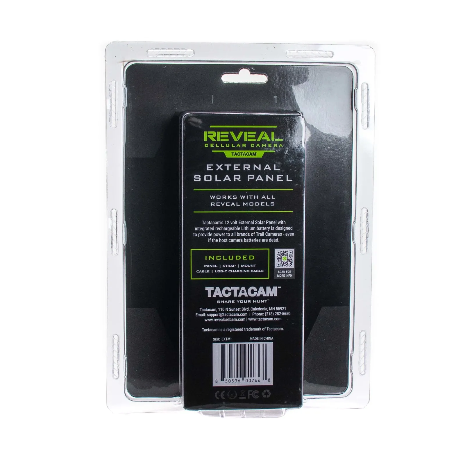 Tactacam External Solar Panel With Integrated Rechargeable Lithium Battery