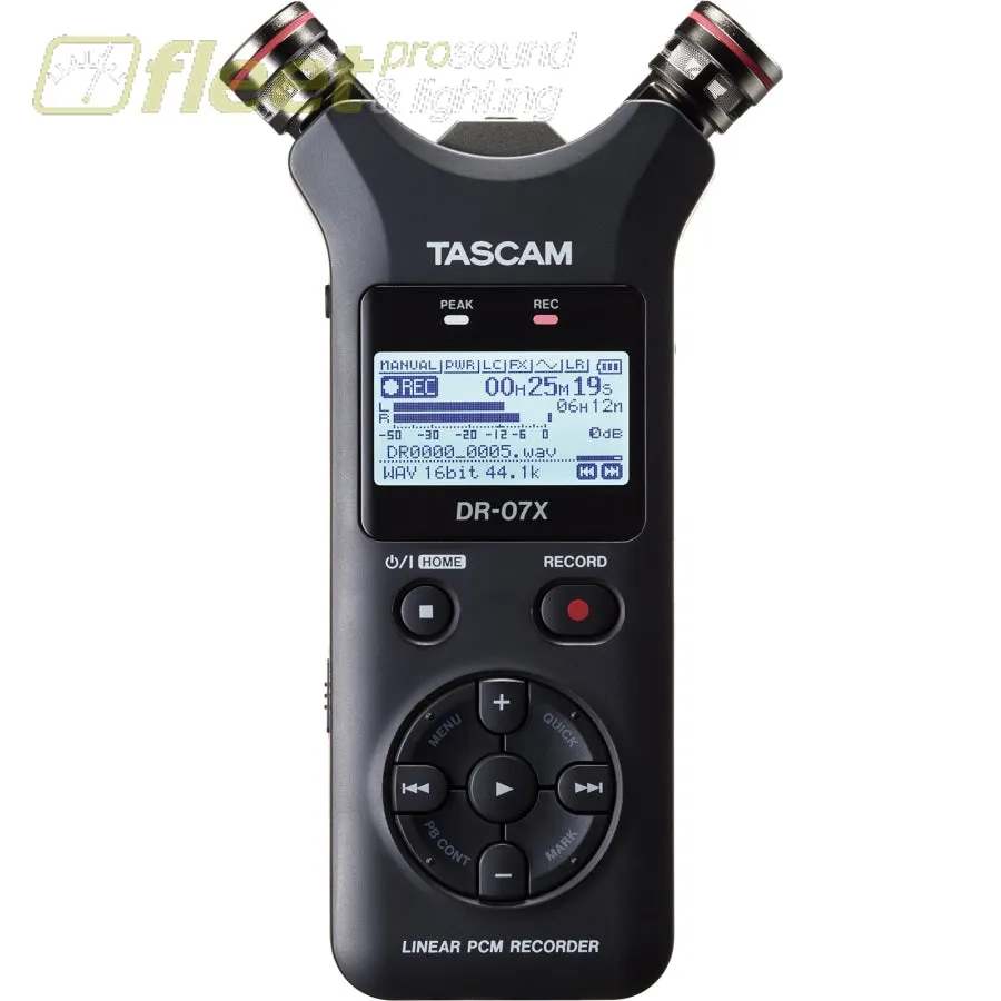 Tascam DR-07X Stereo Handheld Digital Audio Recorder and USB Audio Interface