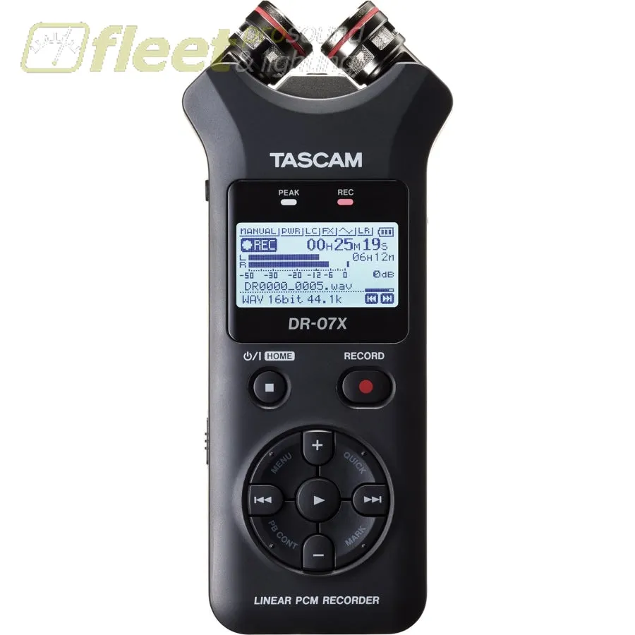 Tascam DR-07X Stereo Handheld Digital Audio Recorder and USB Audio Interface