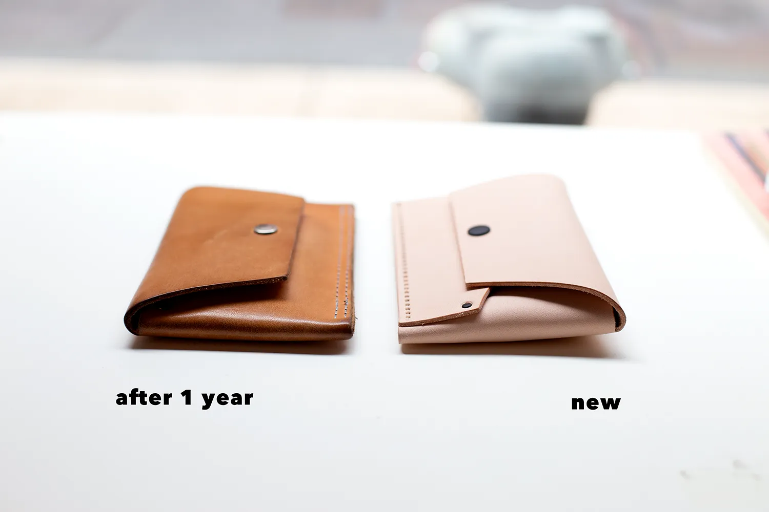 The Phone Wallet - Veg Tan leather