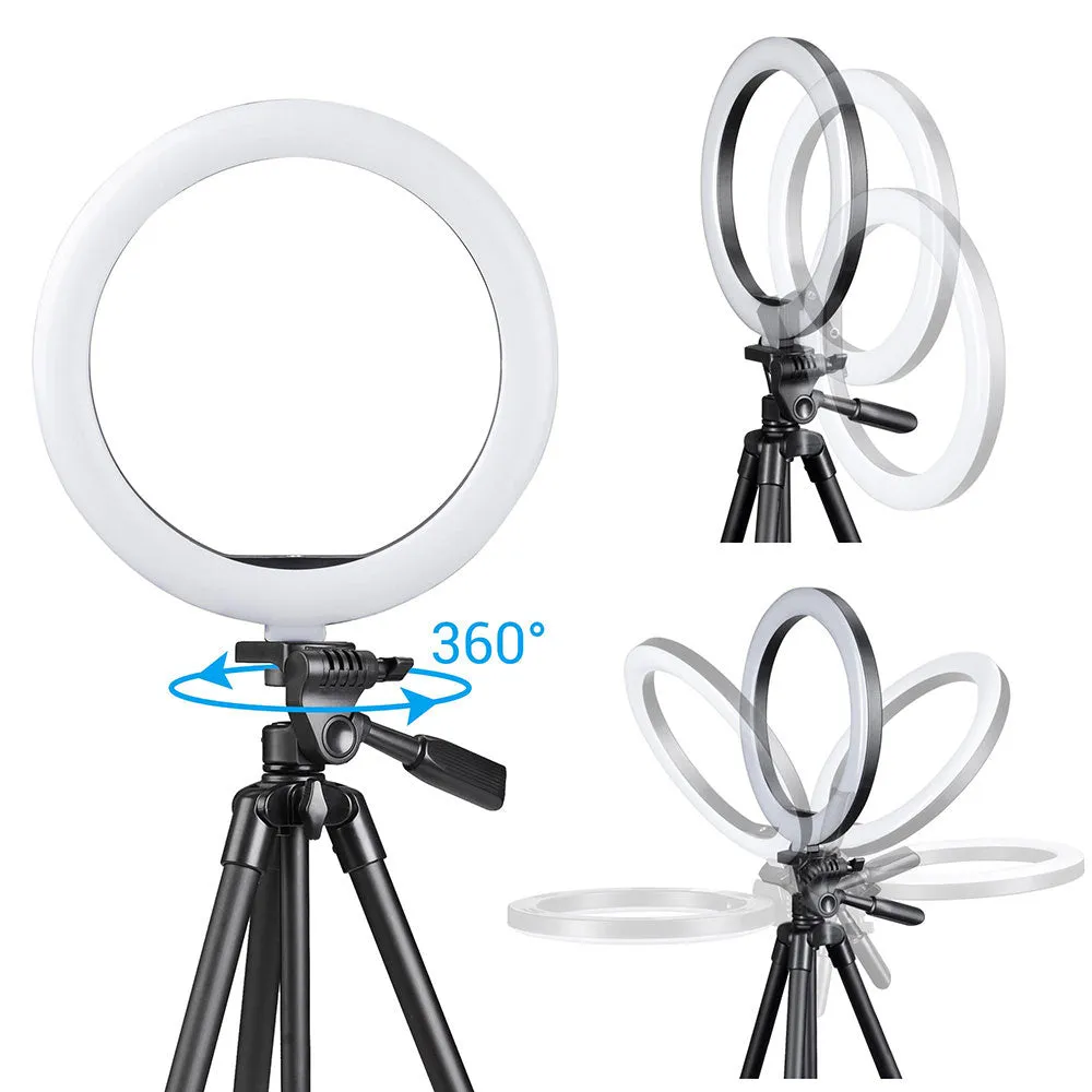 TheLAShop 12in Dimmable Ring Light & Tripod Stand & Camera Phone Mount