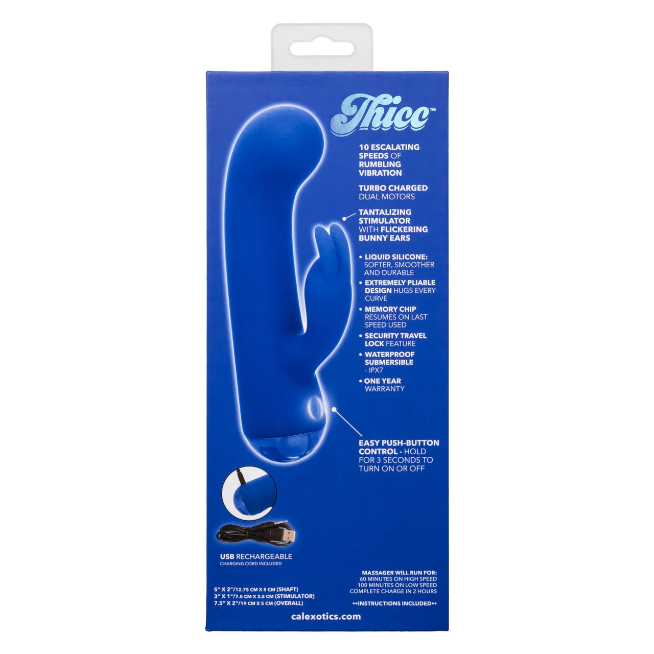 Thicc Blue Chubby Bunny Dual Motor Massager Vibrator