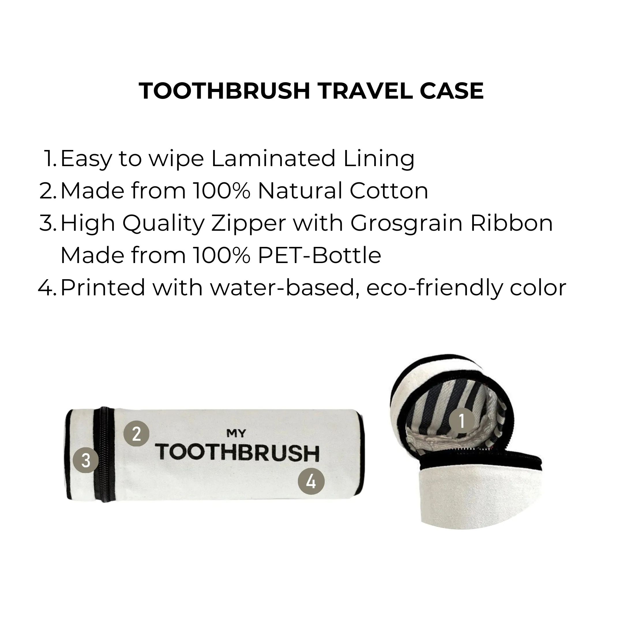 Toothbrush Travel Case, Cream