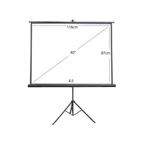 Tripod Portable Projector Screen, 60"/ 80"/ 100" for Floor