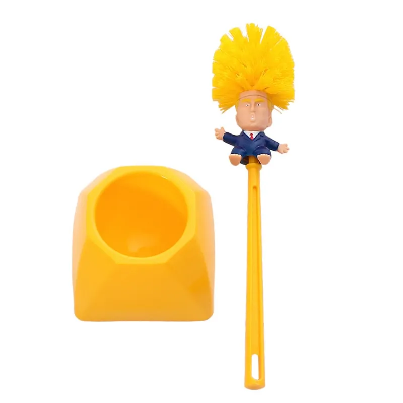 Trump Shaped Toilet Brush New Durable Plastic Household Bathroom