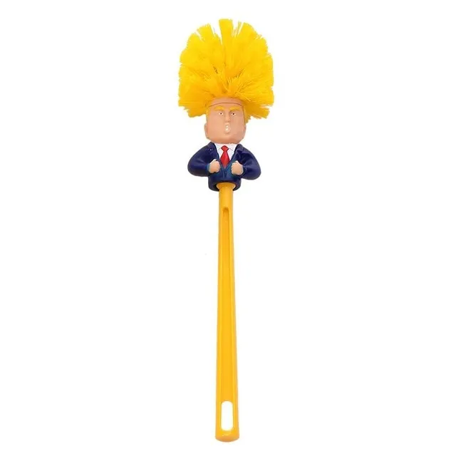 Trump Shaped Toilet Brush New Durable Plastic Household Bathroom