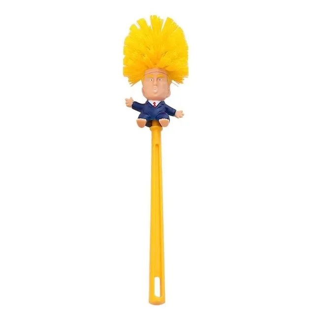 Trump Shaped Toilet Brush New Durable Plastic Household Bathroom