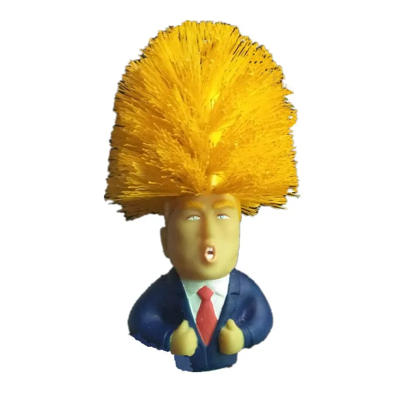 Trump Shaped Toilet Brush New Durable Plastic Household Bathroom