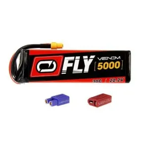 VENOM 25021 LiPo 6S 22.2V 5000mAh 30C Universal Plug 2.0 Fly