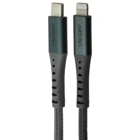 Ventev (10-Ft) ChargeSync USB-C to Lightning 8-Pin Braided Cable - Steel Gray